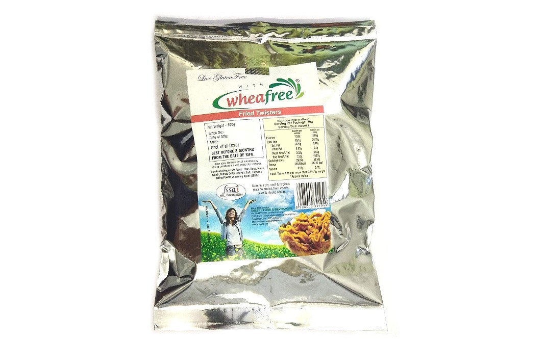 Wheafree Fried Twisters    Pack  100 grams
